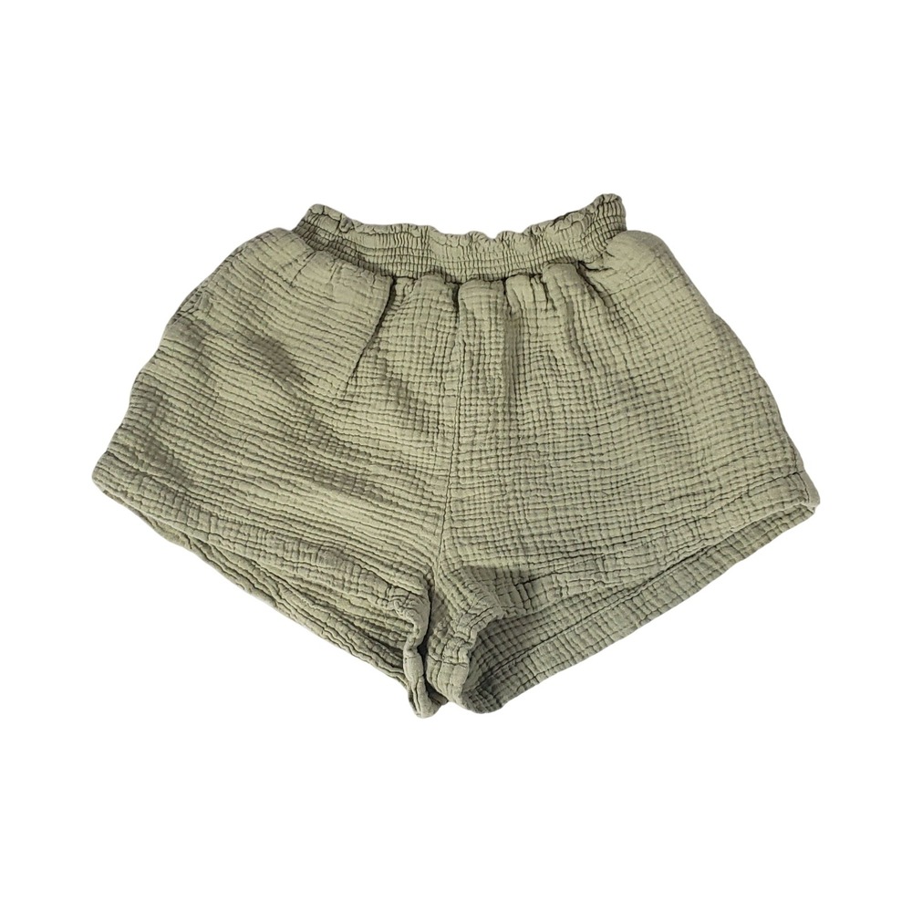 Billabong In The Waves Gauze Shorts Sage Green Cotton Smocked Waist Medium